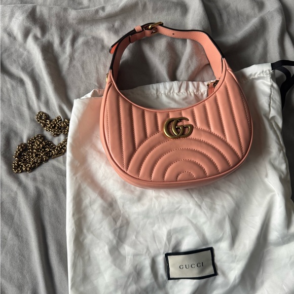 Gucci Marmont Half Moon Hobo Pink - Picture 3 of 7